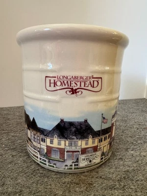 Longaberger Homestead 1999 vintage bote de 2 cuartos de galón crema pieza retirada Foto 1 de 4