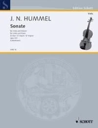 Sonata Eb Major op. 5/3 viola and piano (intermediate - advanced) Hummel Schott - Image 1 of 3