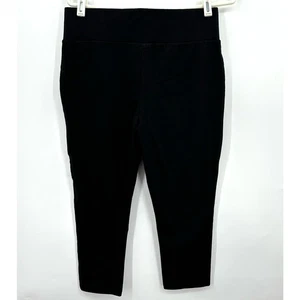 LOGO Layers by Lori Goldstein Capri Pull On Leggings Womens XSP PETITE BLACK - Picture 1 of 5