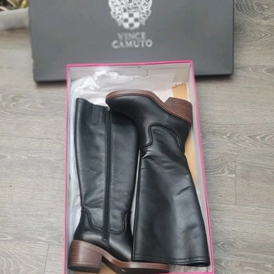 Vince Camuto Women's Vuliann Wide Calf Tall Shaft Leather Boots Size 6 - Image 1 of 4