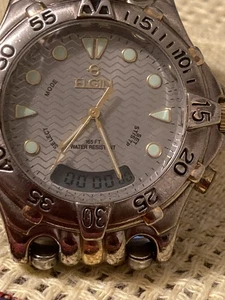 ELGIN FCA101 Alan/Digit Quartz Two-Tone SS Men's Wristwatch - Picture 1 of 6