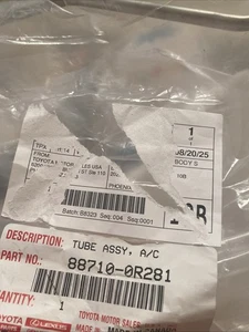 Tube Assembly - Toyota (88710-0R281) 2024-2025 Toyota RAV4 - 887100r28 OEM - Bild 1 von 1