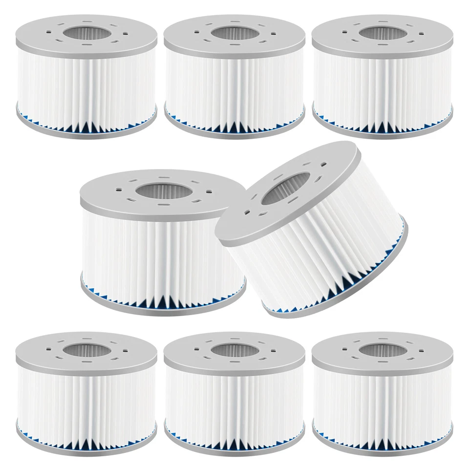 MARKENLOS 8X Filter Whirlpool für MSpa In-Outdoor Pool Ersatzfilter Kartusche aufblasbar