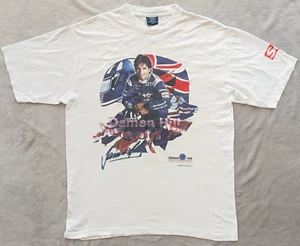 Damon Hill Williams Danka F1 Formula One 1 Racing RARE vintage T Shirt size L - Picture 1 of 8