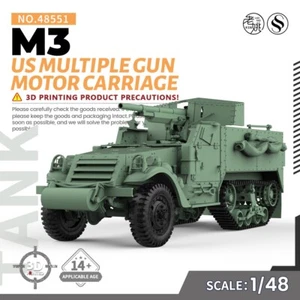 SSMODEL 551 1/48Militar Modelo Kit US M3 Múltiples Armas Motor Carro JUEGOS - Imagen 1 de 5
