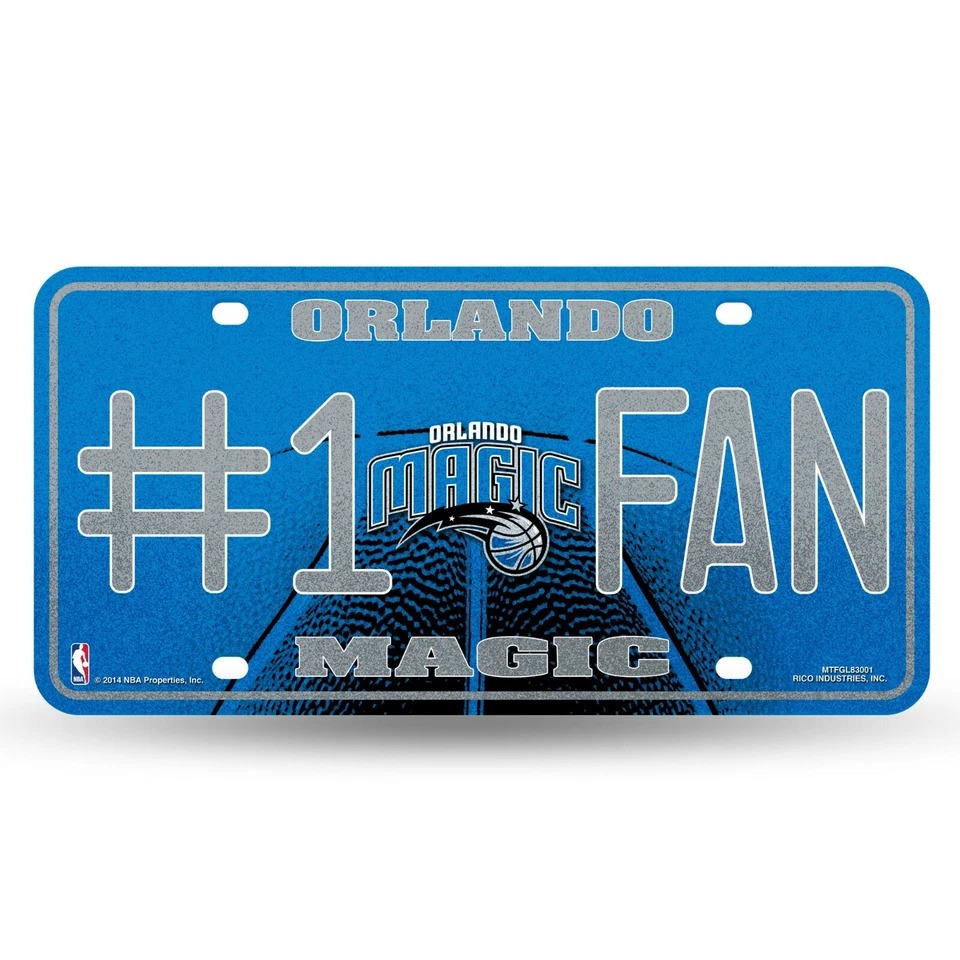 Orlando Magic  #1 Fan Bling Metal License Plate.  #913/A106 - Image 1 of 1