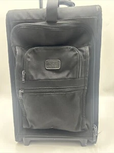 TUMI 20" Black Nylon Wheeled Carry-on Suitcase Rolling Luggage - Picture 1 of 15