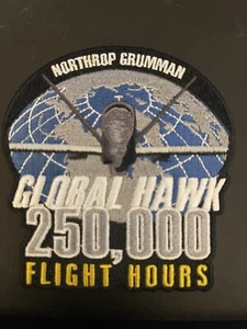 US Air Force Northrop Grumman Global Hawk 250,000 Flight Hours Patch - Picture 1 of 2