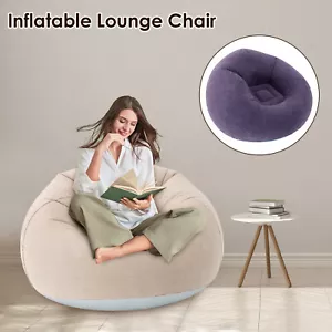 Inflatable Lounge Chair Foldable Portable Inflatable Lazy Sofa 80kg Load↤♔ - Picture 1 of 22