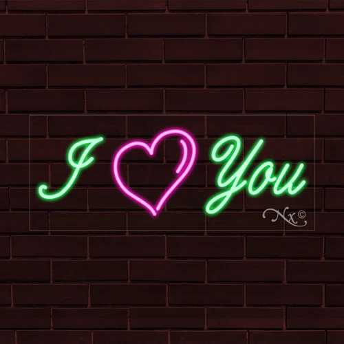 BRAND NEW "I LOVE YOU" 30x12x1 INCH LED FLEX WINDOW/WALL INDOOR SIGN 31427 - Image 1 of 1