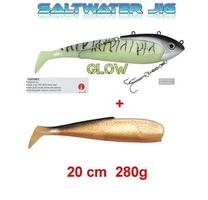 Saltwater Giant Jig 280g 20cm mit Ersatz-Gummi - Bild 1 von 2