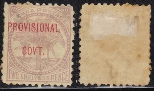 Samoa 1899 2 Shil 6 Pence Red Overprint Prov. Gov. Violet Sc-38 MH NG #W5 - Picture 1 of 1