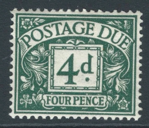 GB 1936 EdVIII SGD23 4d Postage Due dull grey-green wmk E8R lightly  m/m cat £65 Cover