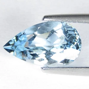 3,44 kt schimmernder natürlicher unbeheizter Aquamarin Birnenform Edelstein aus Brasilien - Bild 1 von 4