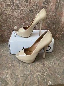 ALDO Hayth Nude Patent Heels Size 6 (39) - Picture 1 of 12