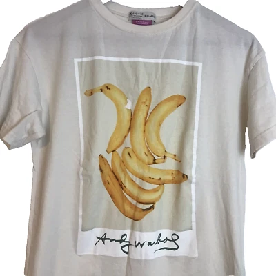 Andy Warhol T 恤女式 XS 码香蕉拉熊 T 恤图形艺术复古 — 第 1/4 张图片