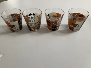 4er Set Porvierbecher Italy Trinkgläser Macchiato Latte Braun Eiskaffee - Bild 1 von 8