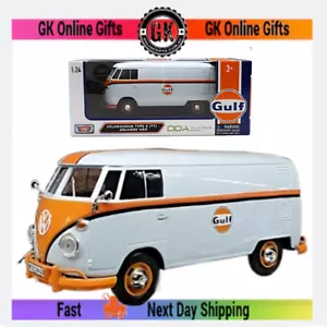 MotorMax 1:24 Diecast Models - Volkswagen Type 2 Delivery Gulf Oil - Gift Ideas - Picture 1 of 5