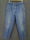 Vintage Sergio Valente Jeans Mens 34 X 30 Light Wash Work Distressed Painters