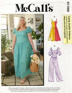 McCall's R11050 Basque Waist Princess Dresses & Jumpsuit Sz 8-16 UNCUT M8209 - Picture 1 of 5