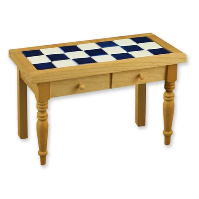 Reutter Porzellan Küchentisch mit Fliesen Holz Tisch Table Puppenstube 1:12 - Bild 1 von 2