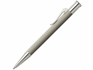 Graf Von Faber Castell Light Grey Guilloche Ciselé Ballpoint Pen (#146732) - Picture 1 of 1