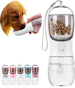 AVELORA Portable Pet Water Bottle Outdoor Dispenser Gray Dogs Cats-Travel friend - Picture 1 of 5