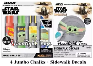 Star Wars Mandalorian The Child Outdoor Jumbo Chalk & Sidewalk Decals Baby Yoda - Picture 1 of 12