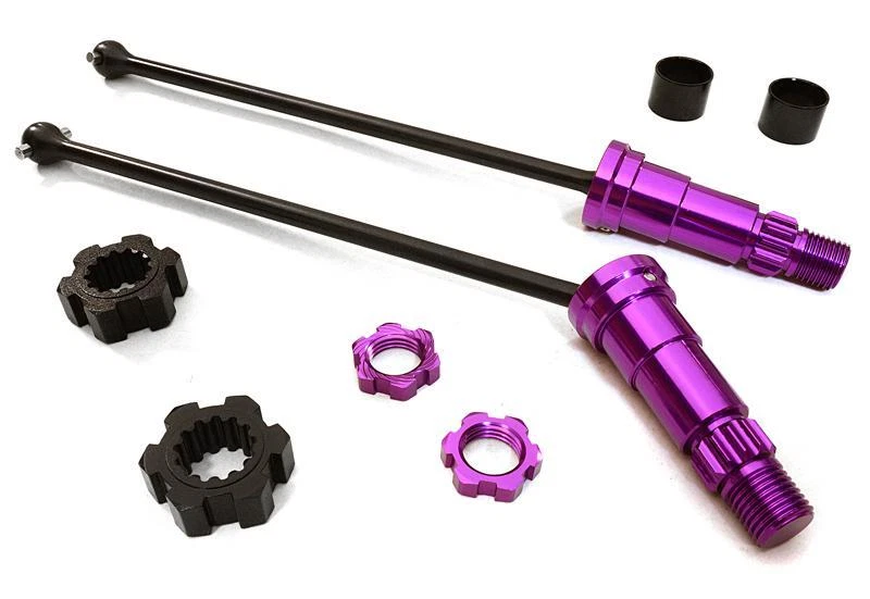 Universal Drive Shafts w/ +12mm Ext. Stub Axles (2) for TRX X-Maxx 4X4 7750 7751 - Image 1 of 1