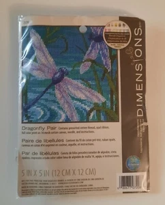 Dragon Fly Cross Stitch by Dimensions, 5" x 5", NEW - Picture 1 of 2