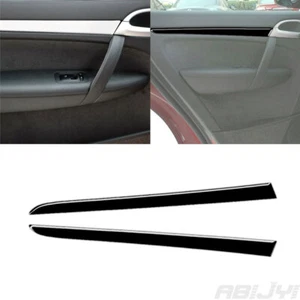 2Pcs Glossy Piano Black Rear Door Panel Cover Trim For Porsche Cayenne Sport - Picture 1 of 12