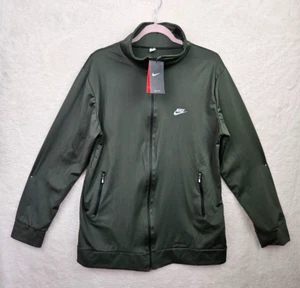 Nike Boys Jacket XXL Green 100% Polyester Full Zip Just Do It Athletic Fit Track - Picture 1 of 17
