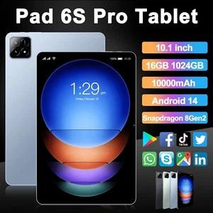 New S25 Pro Tablet 10.1 inch Android 14 8gen2 16GB+1024GB 10000mah 5G Dual SIM W - Picture 1 of 12