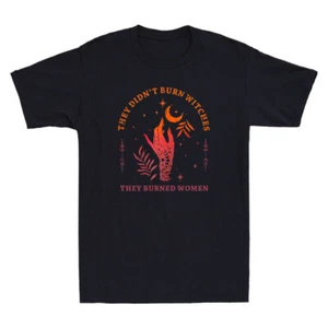 They Didn't Burn Witches They Burned Women Witchy Feminist Vintage Men's T-Shirt - Picture 1 of 8
