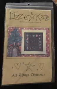 Lizzie Kate All Things Christmas Sampler Counted Cross Stitch Pattern - Picture 1 of 3