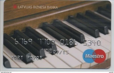 2009 LATVIA Latvian Business bank / Maestro "Piano" / Rare card! - Image 1 of 2