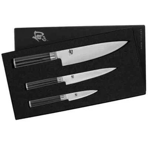 Shun Classic 3 Piece Starter Knife Set DMS300 NEW - Picture 1 of 1