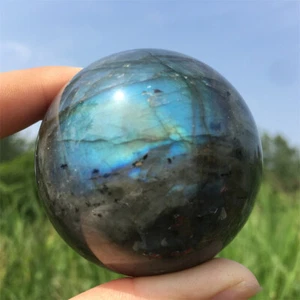 Boule de Labradorite Naturelle Multicolore 40mm Quartz Cristal Sphère Reiki Guérison - Photo 1 sur 8