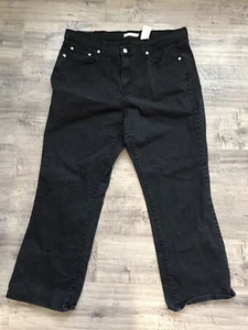 Pantalones de mezclilla Levis talla 20M 550 relajados negros corte bota Jordan algodón spandex mezcla capris - Imagen 1 de 11