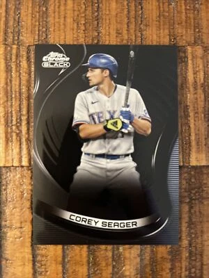 Corey Seager Topps Chrome Black 2022 Texas Rangers - Image 1 of 2