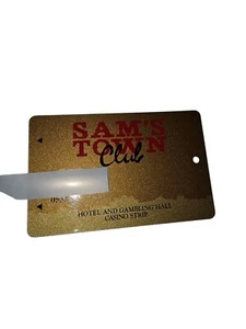 SAM'S TOWN Casino Club Spieler Belohnung Slot Karte Sammlerstück nicht verwendbar - Bild 1 von 2