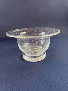 Mid-Century Modern King Glass clear handblown glass bowl AIR-TRAP #121 c.1953+ - Picture 1 of 8