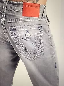 TRUE RELIGION GENO W/FLAP SUPER-T JEAN WORN TIN ME08NZT8 NWT 38W $369 MADE I USA - Picture 1 of 12