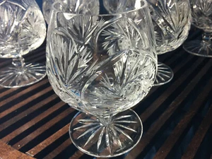 ONE RARE AMERICAN CUT - BARBARA / ELEANOR - PINWHEEL CRYSTAL snifter brandy 4'' - Bild 1 von 12