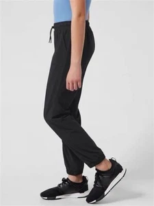 NEW Athleta Girl's Black Lined High Jump Jogger Sweat-Pants Winter Warm XXL 16 - Picture 1 of 2