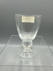 Kosta Boda Cristal Vidrio Cordial Shot Glass Acanalado Bola 3" - Imagen 1 de 8