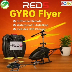 RED5 Gyro Flyer 3 Channels Remote Super Radio Controlš„ Helicopter RC/ gift 2025 - Picture 1 of 18