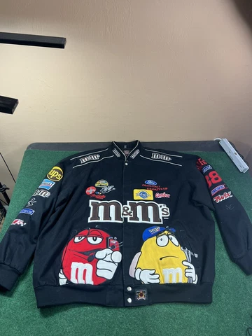 Vintage Jeff Hamilton Nascar M&M Racing Team Jacket #38 size 5XL Mens Cover