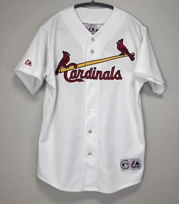 St. Louis Cardinals Stan Musial Majestic Baseball Jersey Signed Men’s Sz M MLB - Image 1 of 4