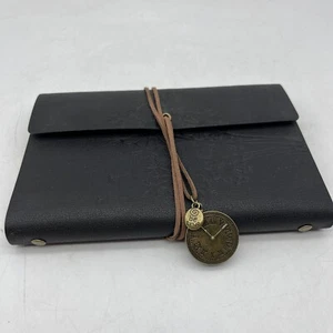 Leather Refillable Journal Notebook 7" Paper Dark Brown Black - Picture 1 of 5